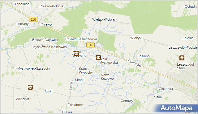 mapa Wola Mystkowska, Wola Mystkowska na mapie Targeo