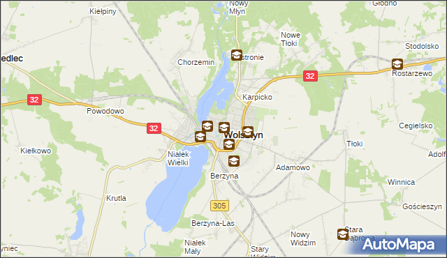 mapa Wolsztyn, Wolsztyn na mapie Targeo