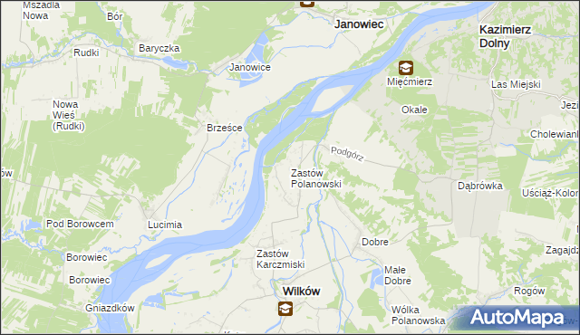 mapa Zastów Polanowski, Zastów Polanowski na mapie Targeo