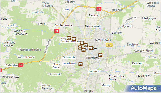 mapa Bełchatów, Bełchatów na mapie Targeo