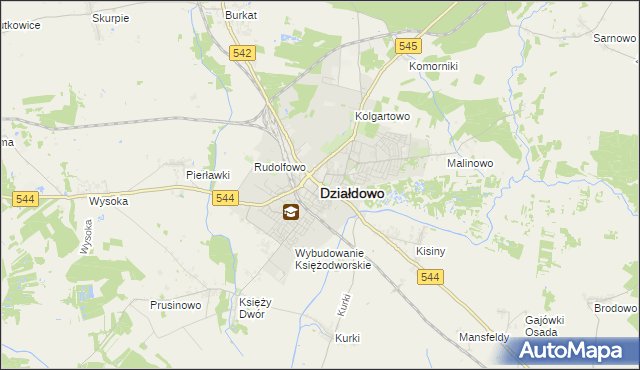 mapa Działdowo, Działdowo na mapie Targeo