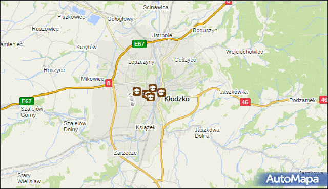 mapa Kłodzka, Kłodzko na mapie Targeo