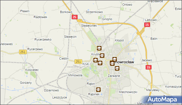 mapa Kruśliwiec, Kruśliwiec na mapie Targeo