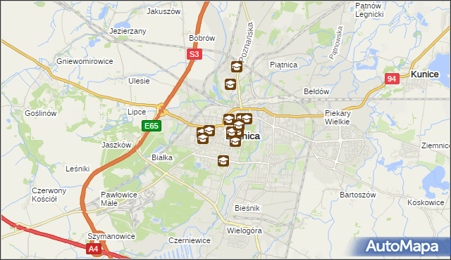 mapa Legnicy, Legnica na mapie Targeo