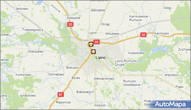 mapa Lipno, Lipno na mapie Targeo