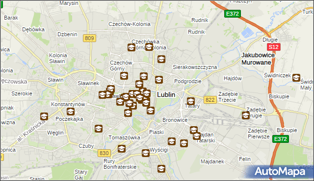 mapa Lublina, Lublin na mapie Targeo