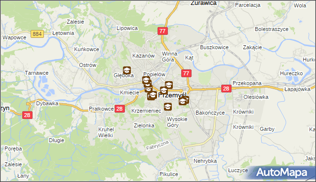 mapa Przemyśla, Przemyśl na mapie Targeo