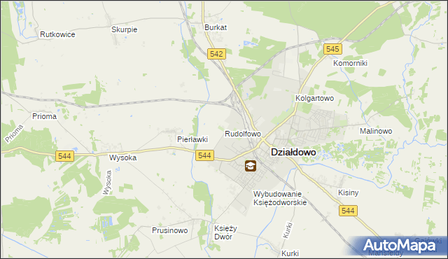 mapa Rudolfowo, Rudolfowo na mapie Targeo