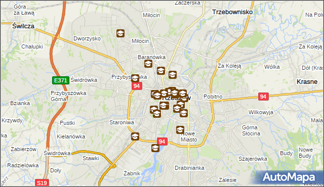 mapa Rzeszów, Rzeszów na mapie Targeo