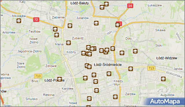 mapa Śródmieście gmina Łódź, Śródmieście gmina Łódź na mapie Targeo