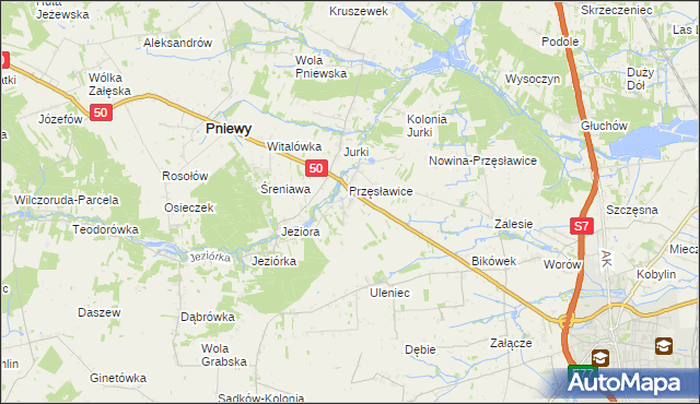 mapa Tomaszówka gmina Pniewy, Tomaszówka gmina Pniewy na mapie Targeo