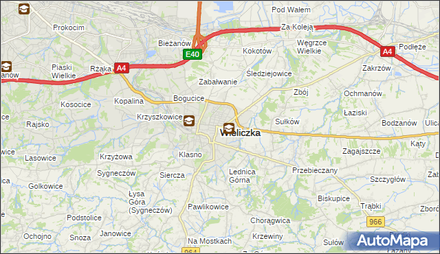 mapa Wieliczka, Wieliczka na mapie Targeo