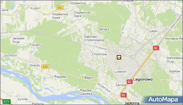 mapa Chotomów, Chotomów na mapie Targeo