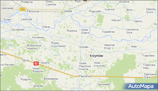 mapa Gozdek, Gozdek na mapie Targeo