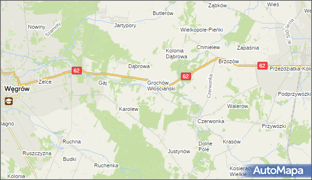 mapa Grochów Szlachecki, Grochów Szlachecki na mapie Targeo