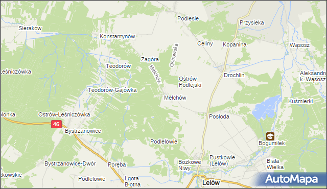 mapa Mełchów, Mełchów na mapie Targeo