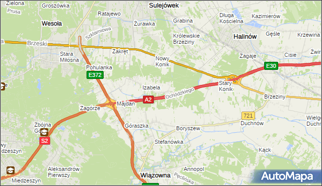mapa Michałówek gmina Wiązowna, Michałówek gmina Wiązowna na mapie Targeo