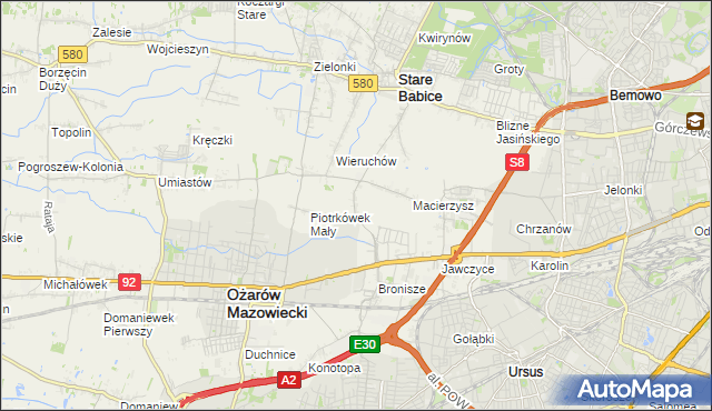 mapa Piotrkówek Duży, Piotrkówek Duży na mapie Targeo