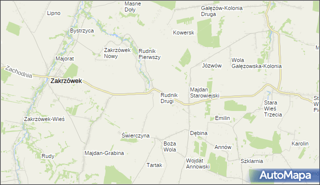 mapa Rudnik Drugi, Rudnik Drugi na mapie Targeo