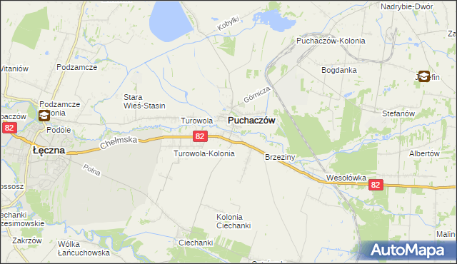 mapa Stara Wieś gmina Puchaczów, Stara Wieś gmina Puchaczów na mapie Targeo