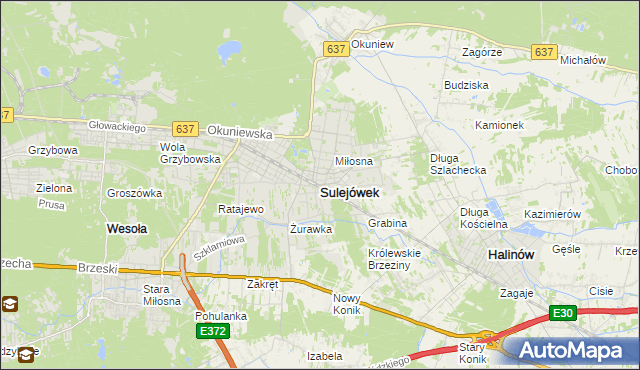 mapa Sulejówek, Sulejówek na mapie Targeo
