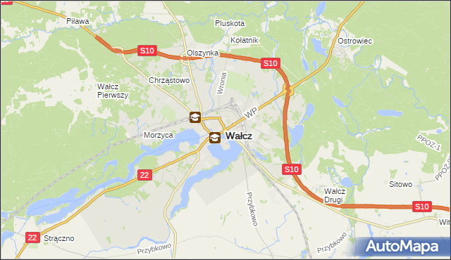 mapa Wałcz, Wałcz na mapie Targeo