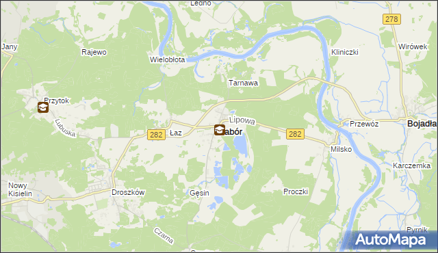 mapa Zabór, Zabór na mapie Targeo