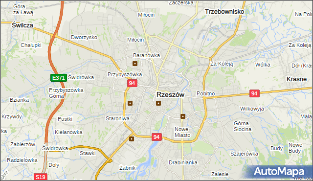 mapa Rzeszów, Rzeszów na mapie Targeo