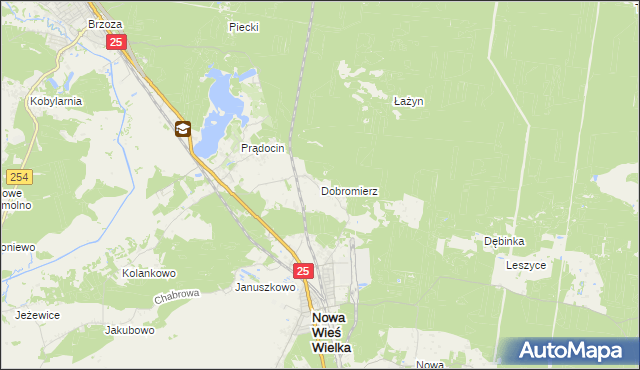 mapa Dobromierz gmina Nowa Wieś Wielka, Dobromierz gmina Nowa Wieś Wielka na mapie Targeo