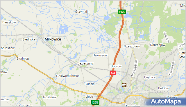 mapa Jakuszów, Jakuszów na mapie Targeo