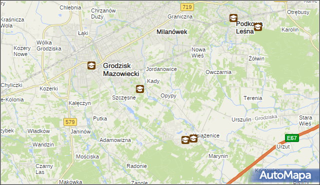 mapa Opypy, Opypy na mapie Targeo