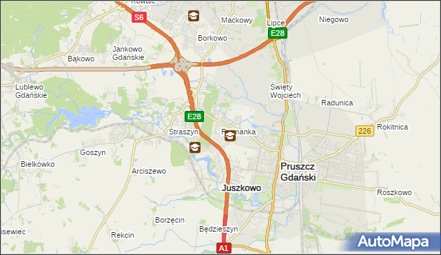 mapa Rotmanka, Rotmanka na mapie Targeo