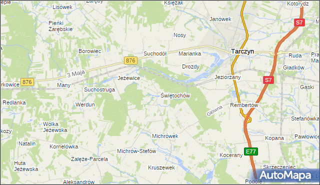 mapa Świętochów, Świętochów na mapie Targeo