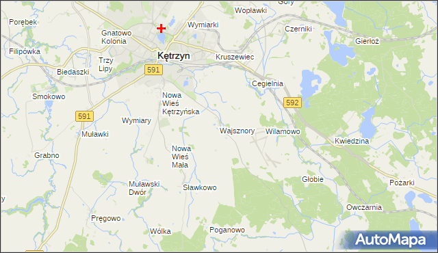 mapa Wajsznory, Wajsznory na mapie Targeo