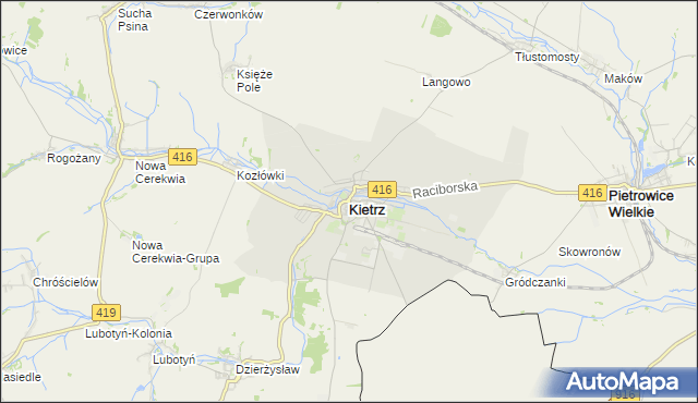 mapa Kietrz, Kietrz na mapie Targeo