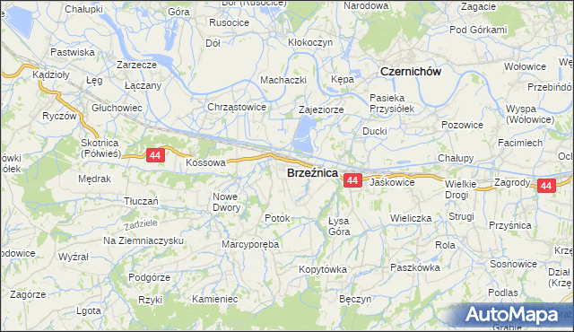 mapa Brzeźnica powiat wadowicki, Brzeźnica powiat wadowicki na mapie Targeo