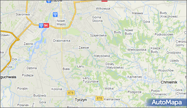 mapa Matysówka, Matysówka na mapie Targeo