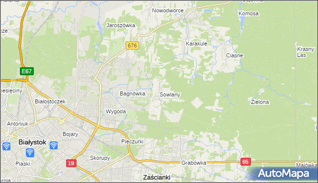 mapa Sowlany, Sowlany na mapie Targeo