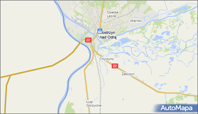 mapa Chyrzyno, Chyrzyno na mapie Targeo
