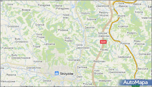 mapa Glinik Zaborowski, Glinik Zaborowski na mapie Targeo