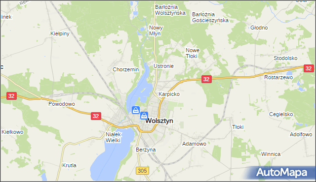 mapa Karpicko, Karpicko na mapie Targeo