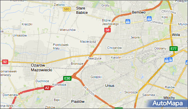 mapa Mory gmina Ożarów Mazowiecki, Mory gmina Ożarów Mazowiecki na mapie Targeo