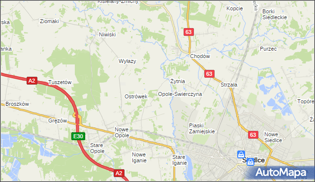 mapa Opole-Świerczyna, Opole-Świerczyna na mapie Targeo