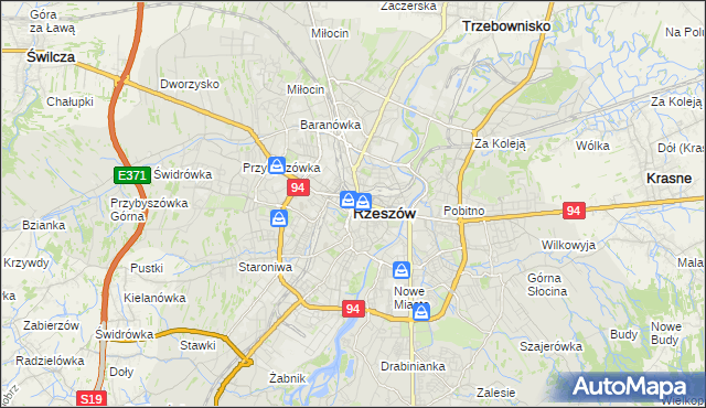 mapa Rzeszów, Rzeszów na mapie Targeo
