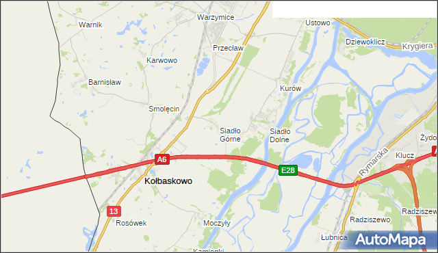 mapa Siadło Górne, Siadło Górne na mapie Targeo