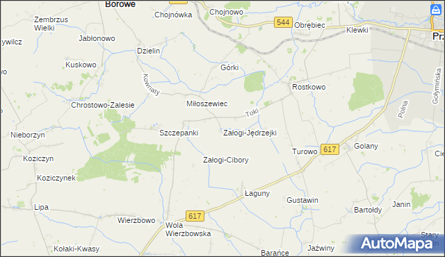 mapa Załogi-Jędrzejki, Załogi-Jędrzejki na mapie Targeo