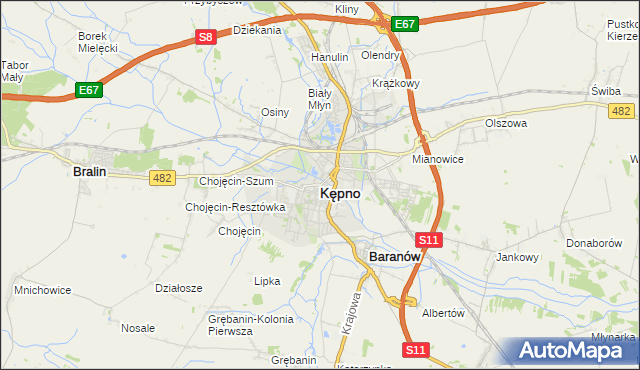 mapa Kępno, Kępno na mapie Targeo