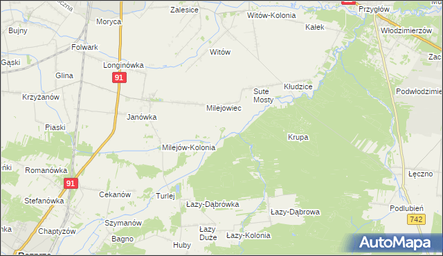 mapa Fałek, Fałek na mapie Targeo