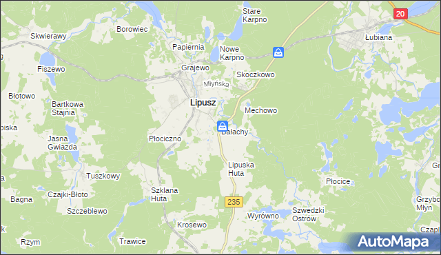 mapa Bałachy, Bałachy na mapie Targeo