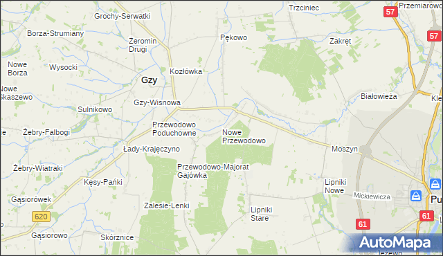 mapa Nowe Przewodowo, Nowe Przewodowo na mapie Targeo